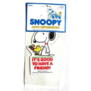 Sealed Vtg 1965 It's Good To Have A Friend Peanuts Gang Snoopy Auto Refreshener